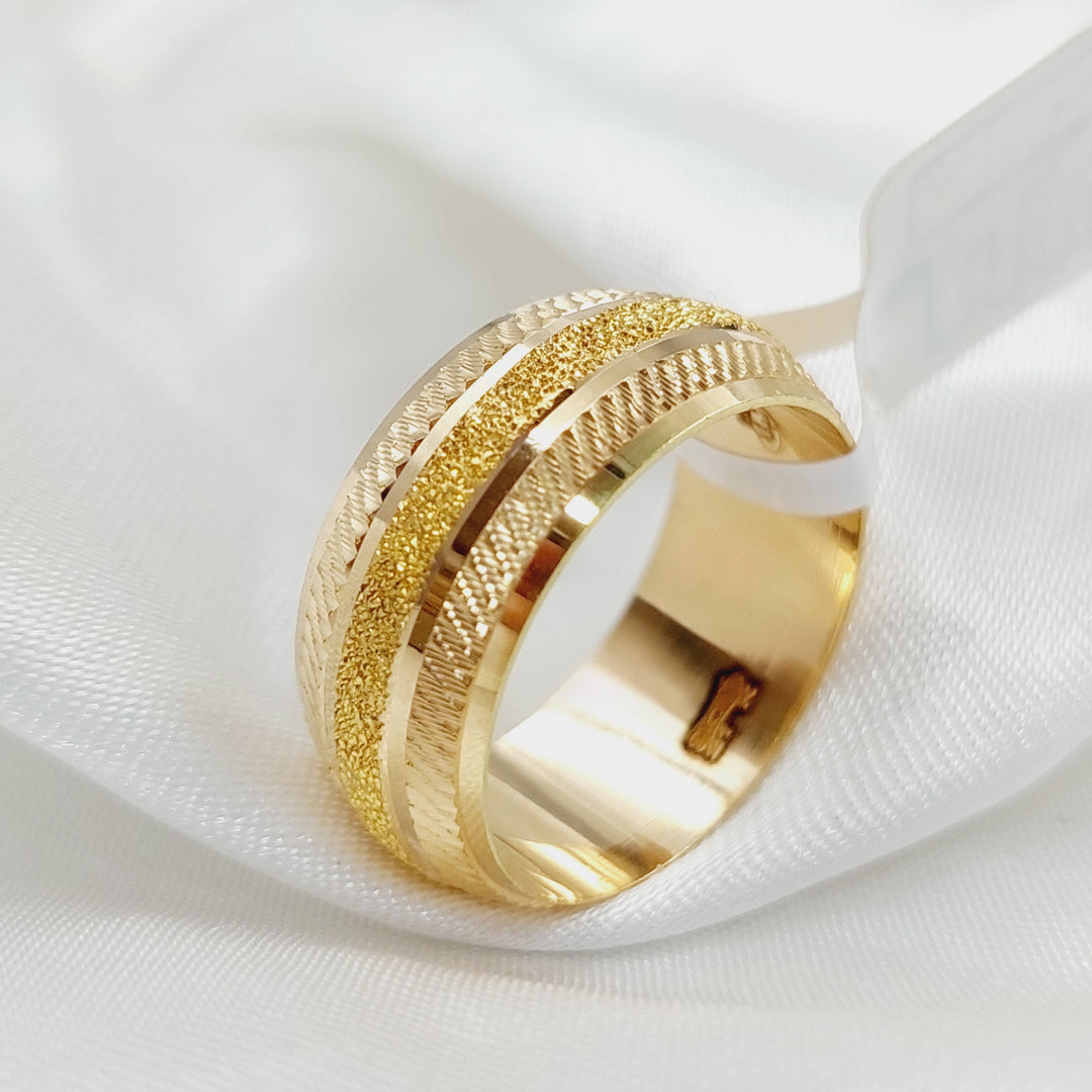 21K Gold Laser Wedding Ring by Saeed Jewelry - Image 2