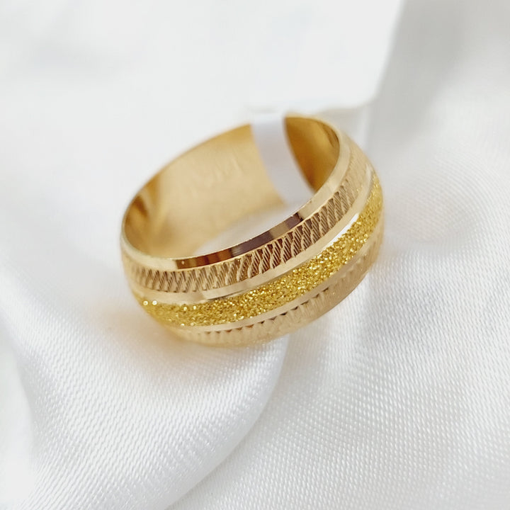 21K Gold Laser Wedding Ring by Saeed Jewelry - Image 3