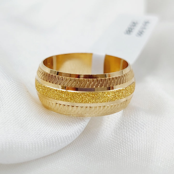 21K Gold Laser Wedding Ring by Saeed Jewelry - Image 1