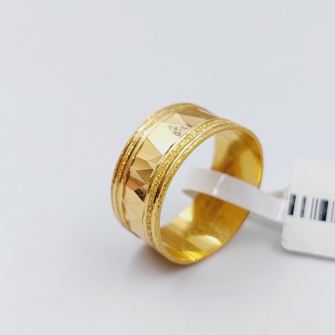 21K Gold Laser Wedding Ring by Saeed Jewelry - Image 11