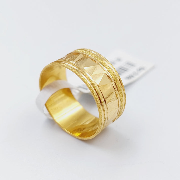 21K Gold Laser Wedding Ring by Saeed Jewelry - Image 8