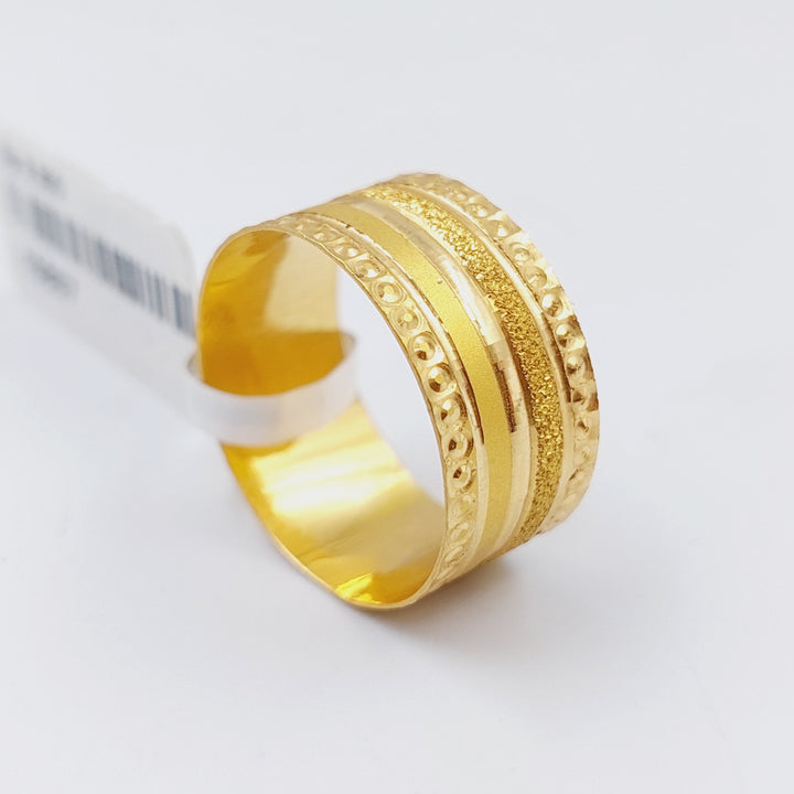 21K Gold Laser Wedding Ring by Saeed Jewelry - Image 3