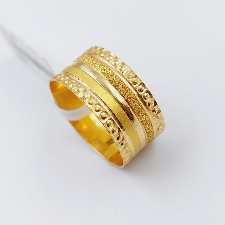 21K Gold Laser Wedding Ring by Saeed Jewelry - Image 6