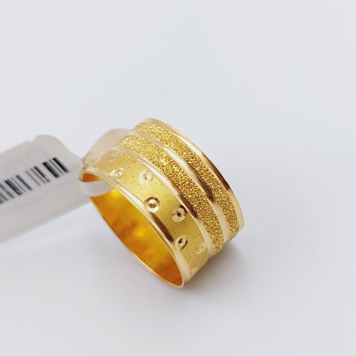 21K Gold Laser Wedding Ring by Saeed Jewelry - Image 5