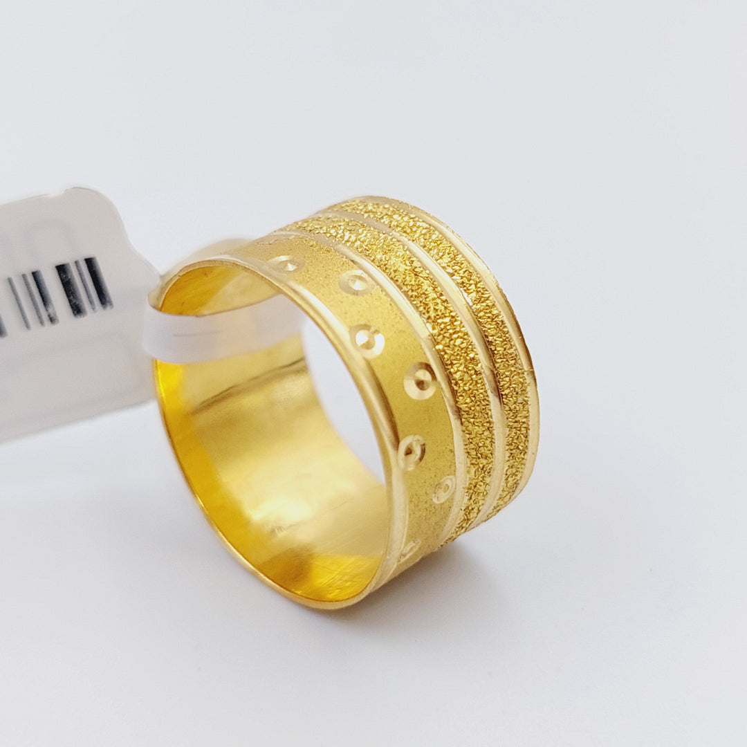 21K Gold Laser Wedding Ring by Saeed Jewelry - Image 1