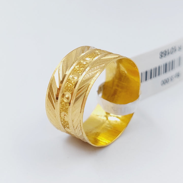 21K Gold Laser Wedding Ring by Saeed Jewelry - Image 3