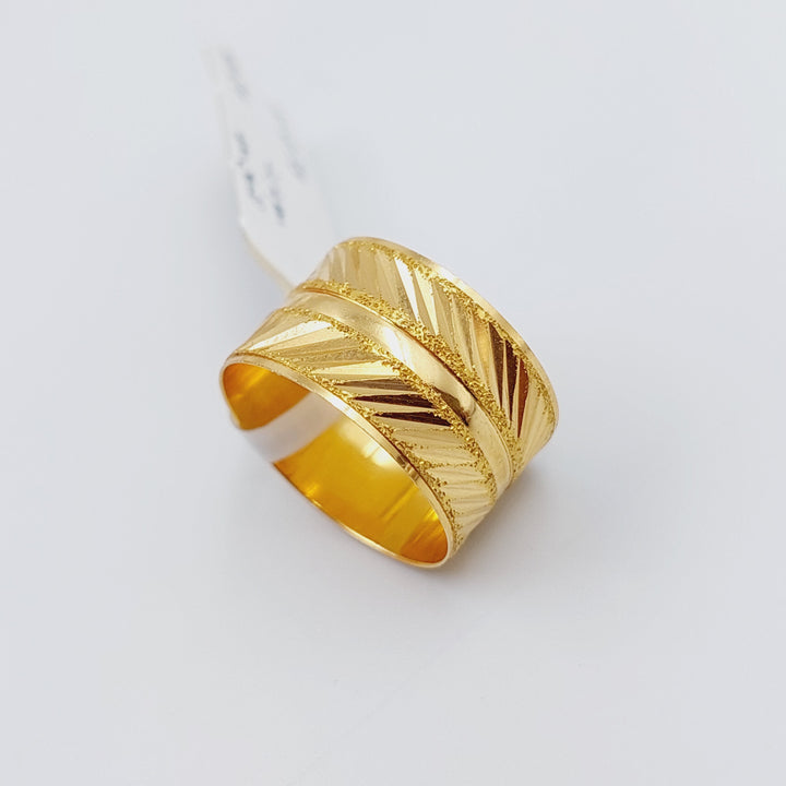 21K Gold Laser Wedding Ring by Saeed Jewelry - Image 5