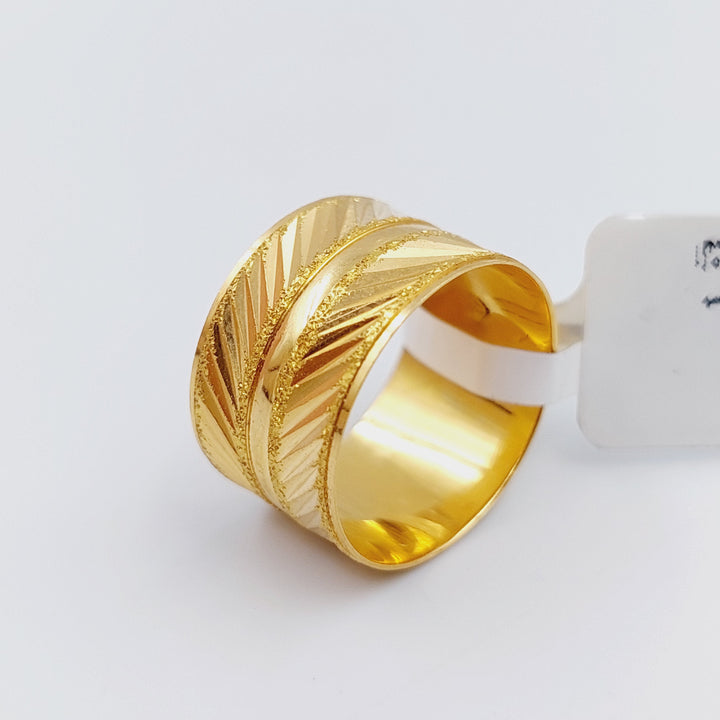 21K Gold Laser Wedding Ring by Saeed Jewelry - Image 10