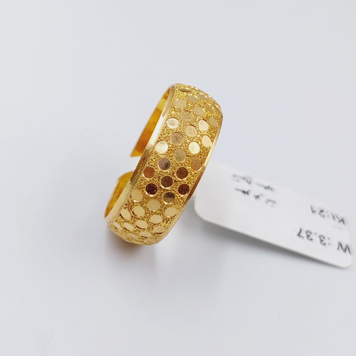 21K Gold Laser Wedding Ring by Saeed Jewelry - Image 6