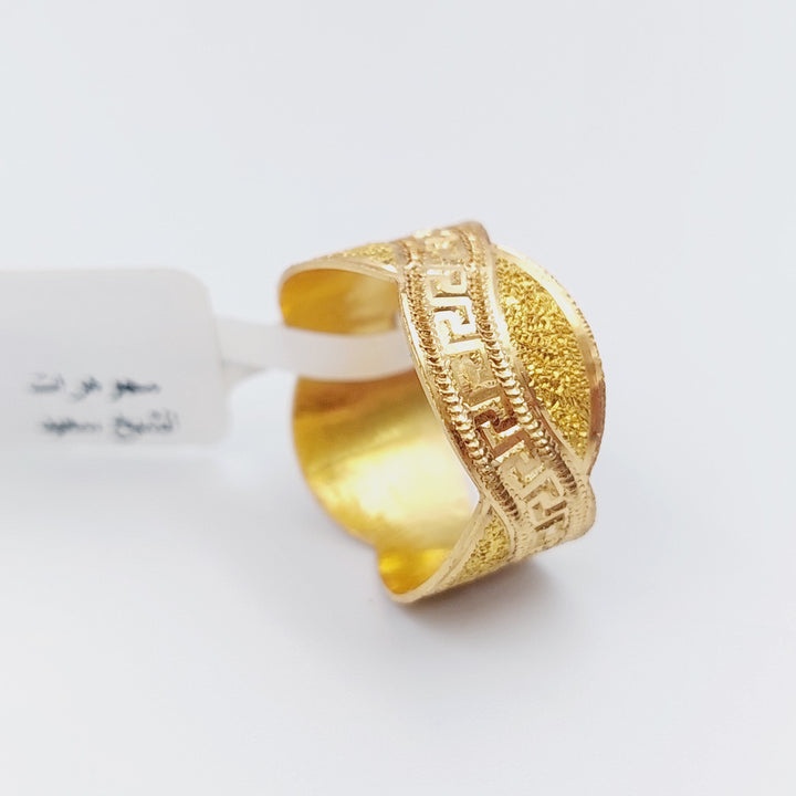 21K Gold Laser Wedding Ring by Saeed Jewelry - Image 3