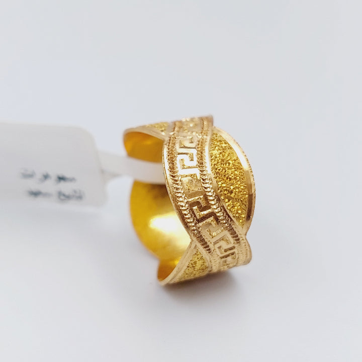 21K Gold Laser Wedding Ring by Saeed Jewelry - Image 6