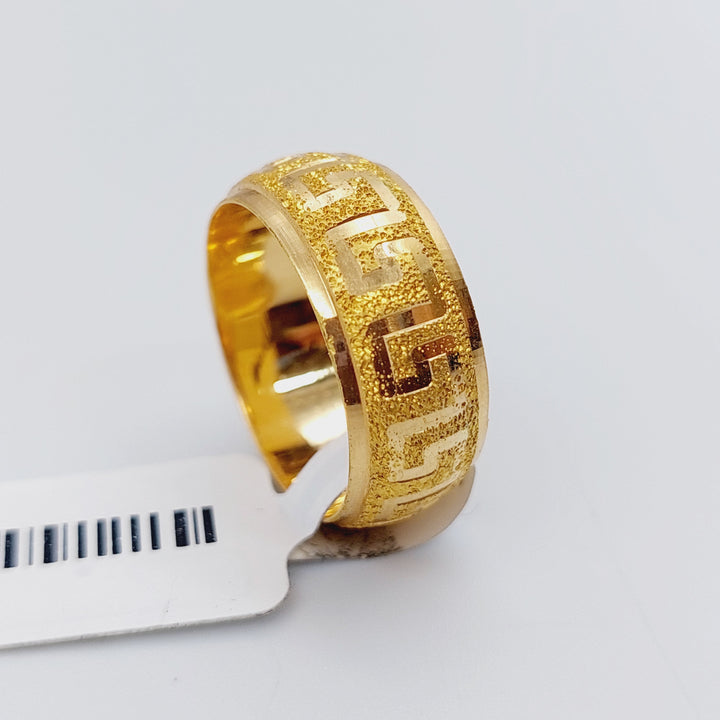 21K Gold Laser Wedding Ring by Saeed Jewelry - Image 3