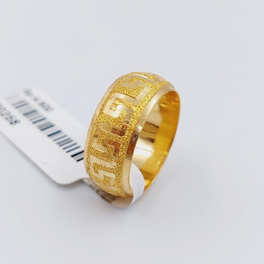 21K Gold Laser Wedding Ring by Saeed Jewelry - Image 7