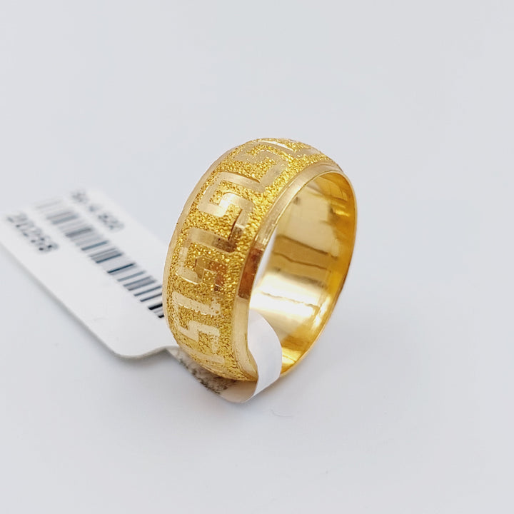 21K Gold Laser Wedding Ring by Saeed Jewelry - Image 1