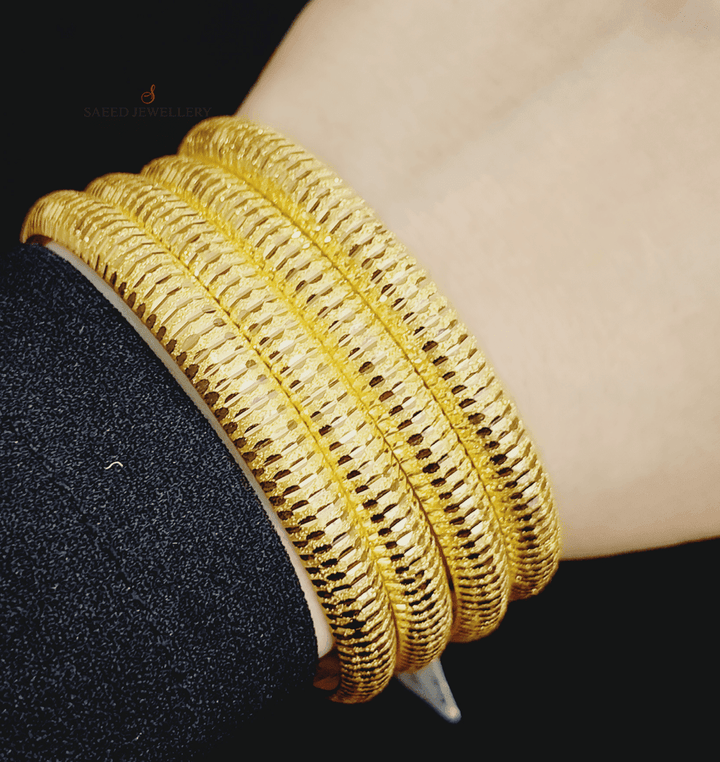 21K Gold Laser's Bangle by Saeed Jewelry - Image 3