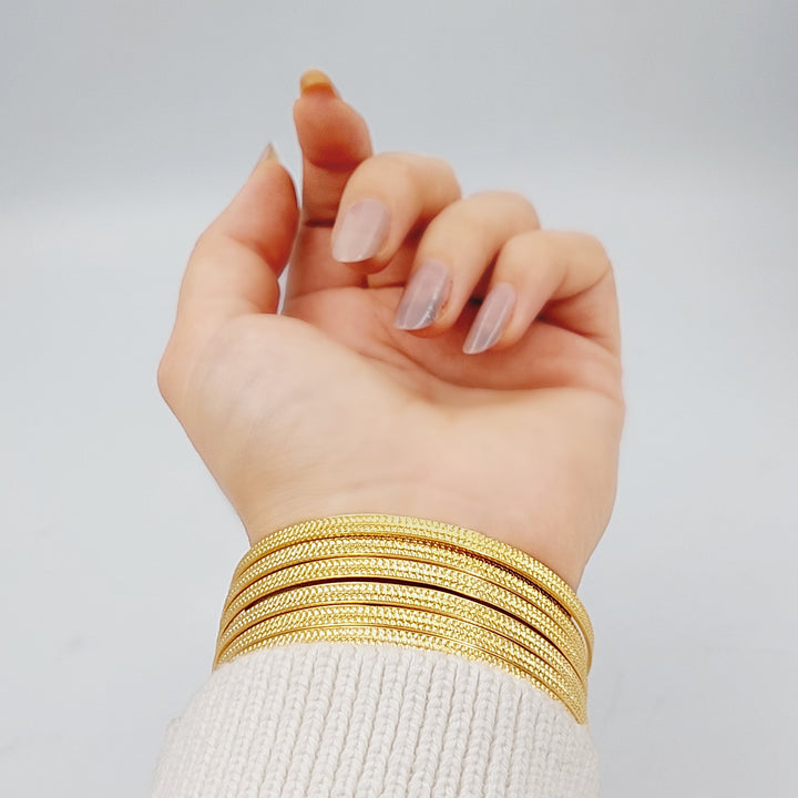 21K Gold Laser's Bangle by Saeed Jewelry - Image 5