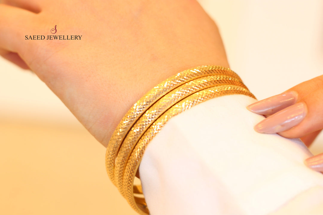 21K Gold Laser's Bangle by Saeed Jewelry - Image 3