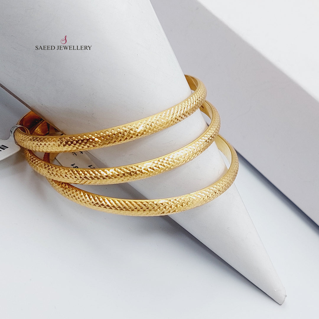 21K Gold Laser's Bangle by Saeed Jewelry - Image 4