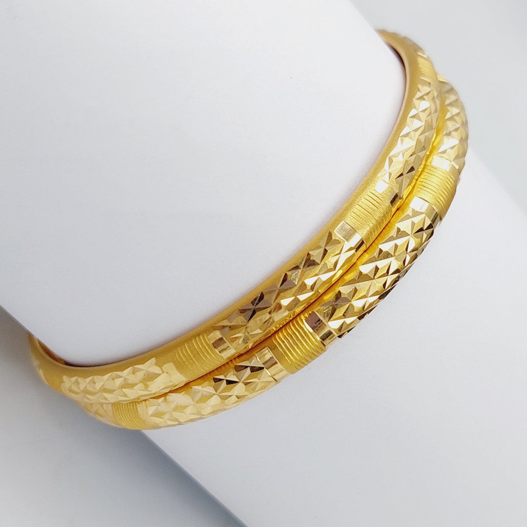 21K Gold Laser's Bangle by Saeed Jewelry - Image 3