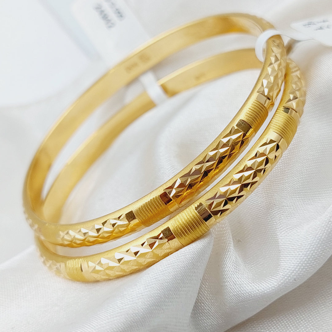 21K Gold Laser's Bangle by Saeed Jewelry - Image 4