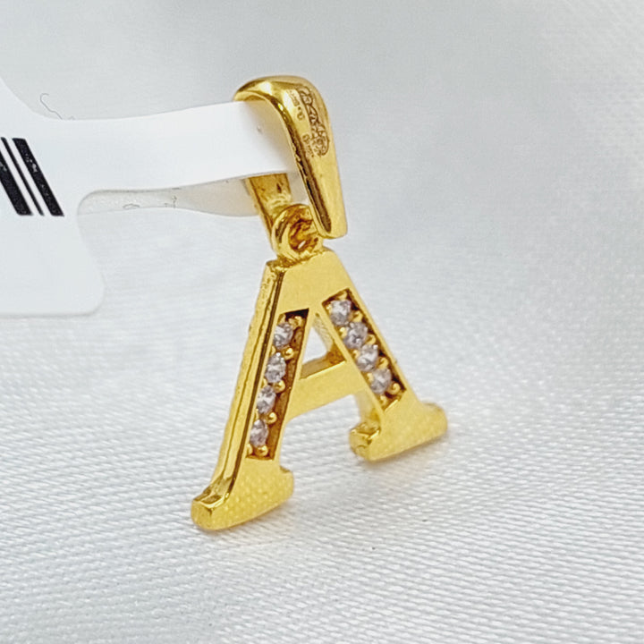 21K Gold Letter A Pendant by Saeed Jewelry - Image 1