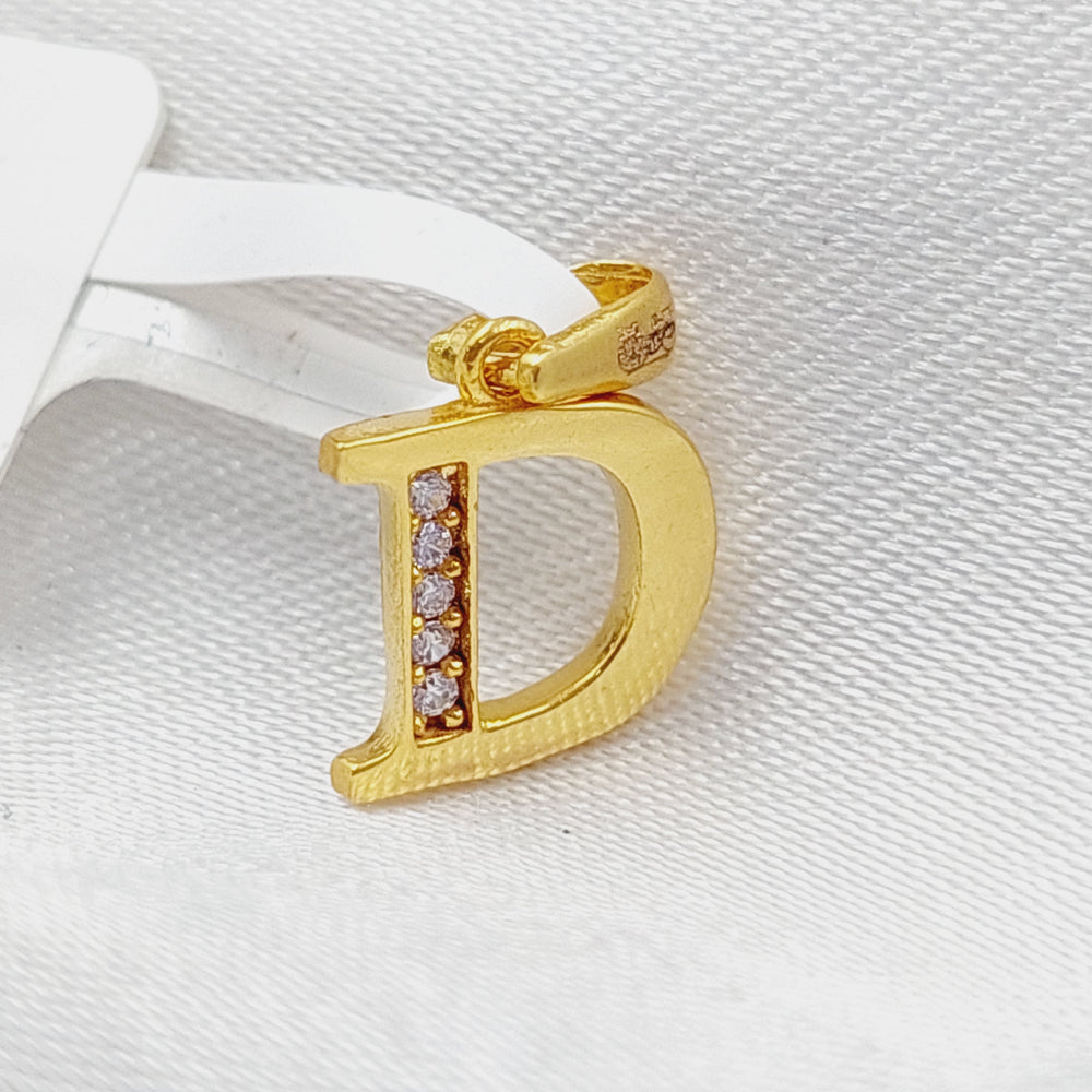 21K Gold Letter D Pendant by Saeed Jewelry - Image 2