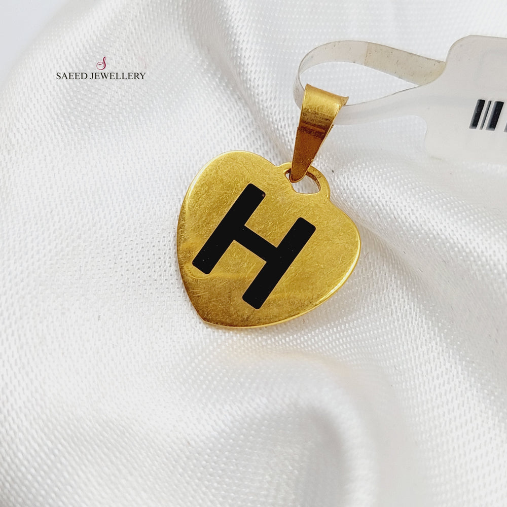 21K Gold Letter H Pendant by Saeed Jewelry - Image 2