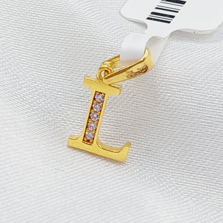 21K Gold Letter L Pendant by Saeed Jewelry - Image 6