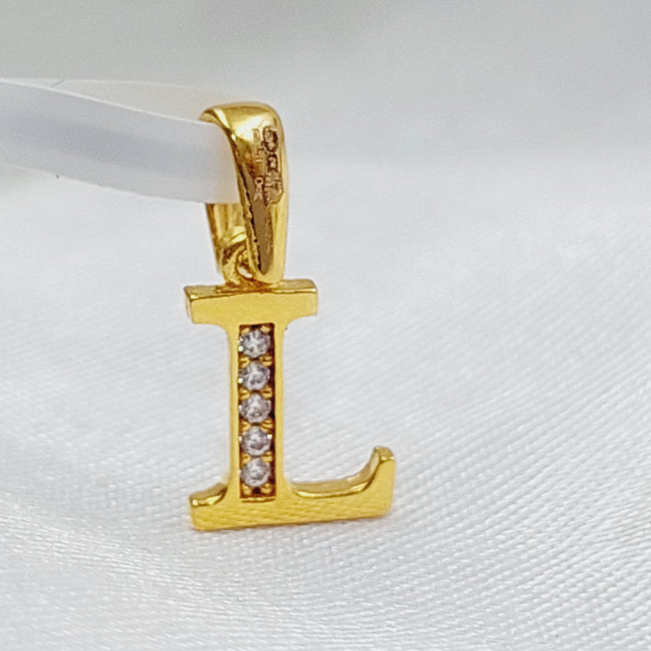 21K Gold Letter L Pendant by Saeed Jewelry - Image 4