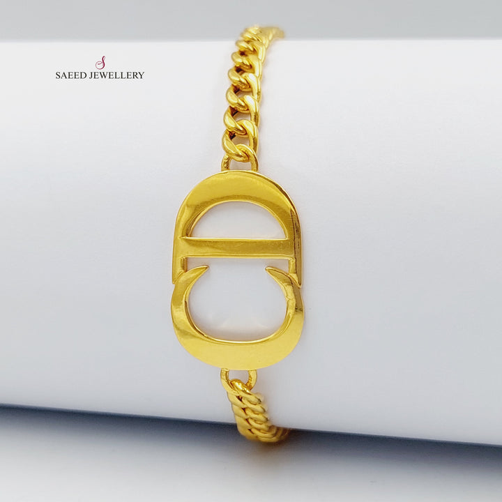 21K Gold Letters Bracelet by Saeed Jewelry - Image 11