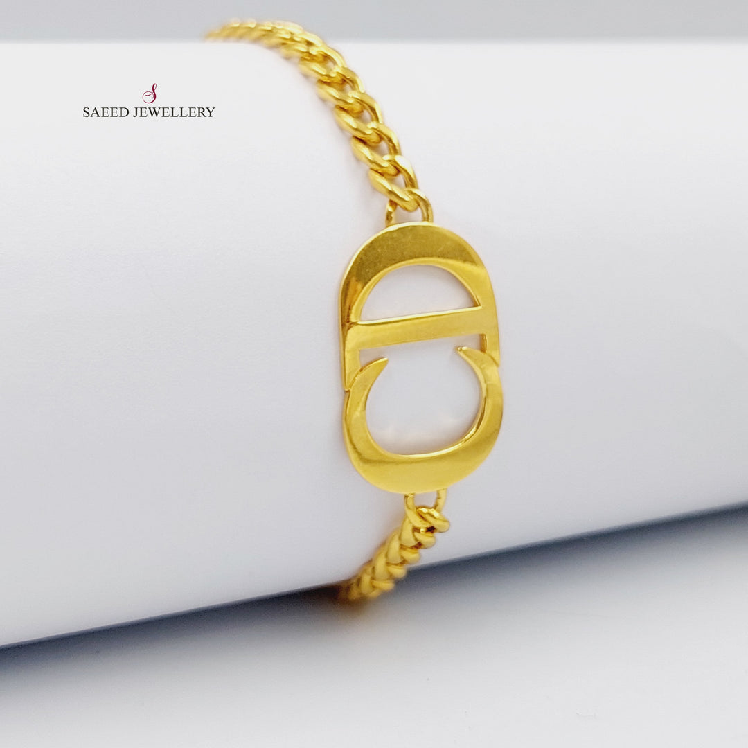 21K Gold Letters Bracelet by Saeed Jewelry - Image 7