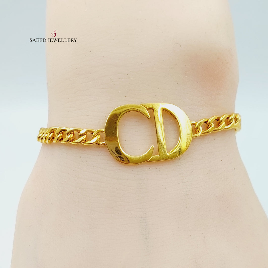 21K Gold Letters Bracelet by Saeed Jewelry - Image 8