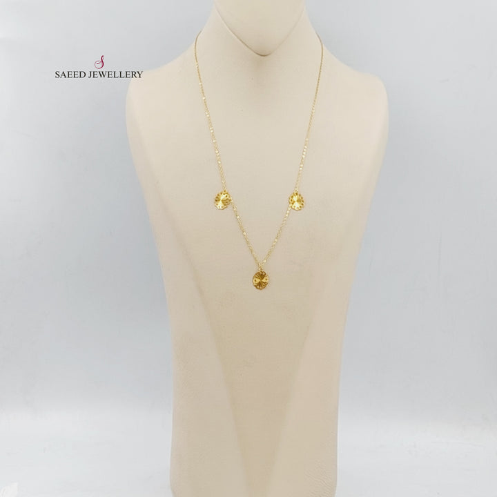 21K Gold Light Fancy Necklace by Saeed Jewelry - Image 4