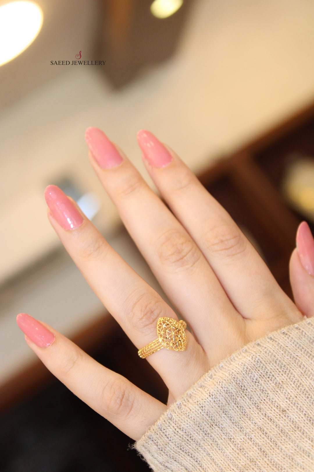 21K Gold Light Ring by Saeed Jewelry - Image 8