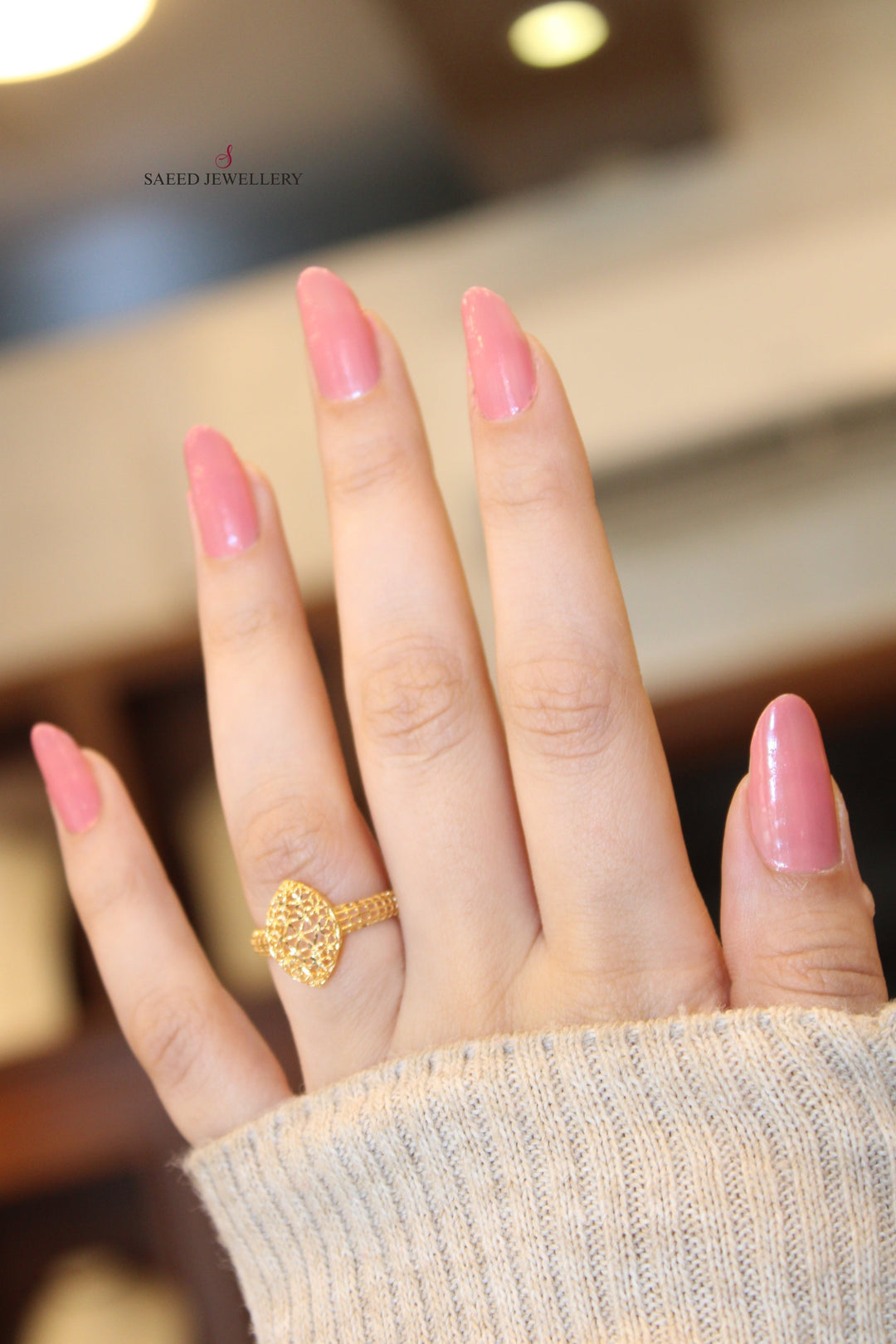 21K Gold Light Ring by Saeed Jewelry - Image 4