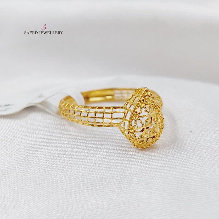21K Light  Ring Made of 21K Yellow Gold by Saeed Jewelry-27157