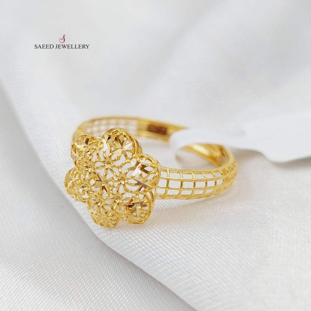 21K Light  Ring Made of 21K Yellow Gold by Saeed Jewelry-27158