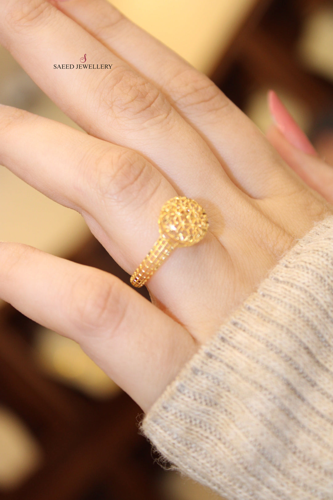 21K Gold Light Ring by Saeed Jewelry - Image 3