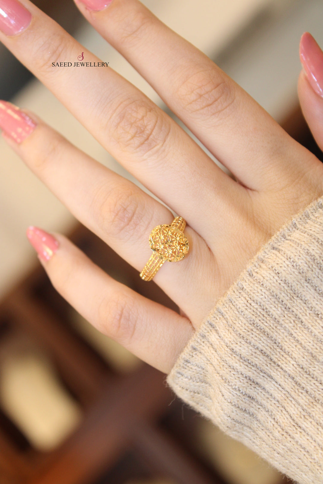 21K Gold Light Ring by Saeed Jewelry - Image 2