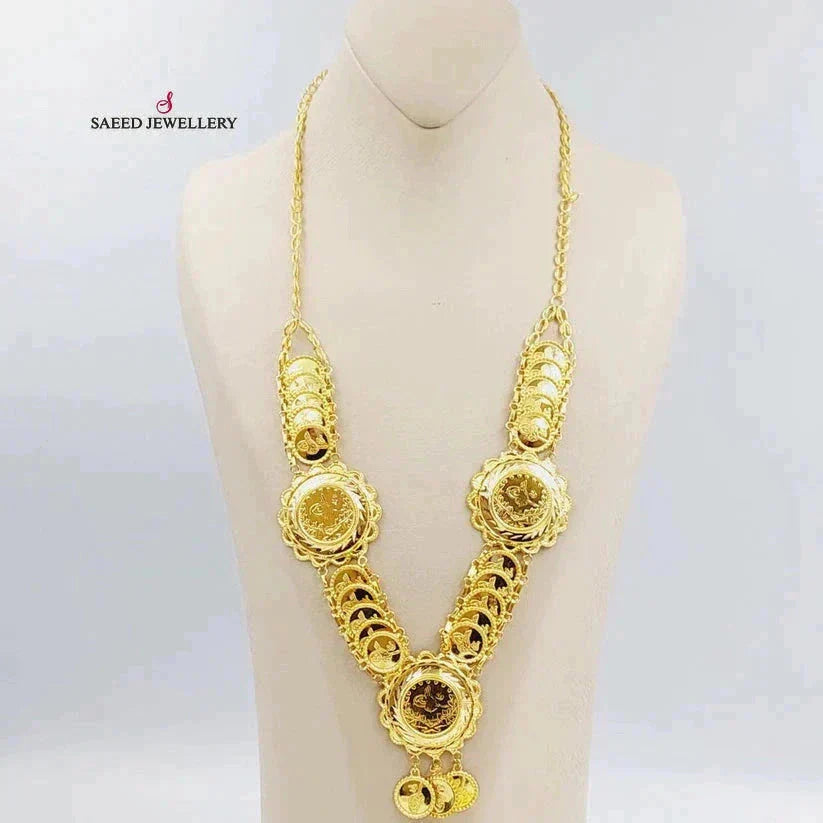 21K Gold Lira Rashadi Necklace by Saeed Jewelry - Image 5