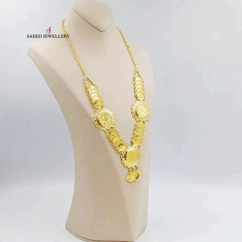 21K Gold Lira Rashadi Necklace by Saeed Jewelry - Image 4