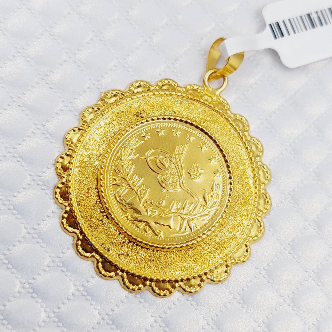 21K Gold Lira Rashadi Pendant by Saeed Jewelry - Image 1