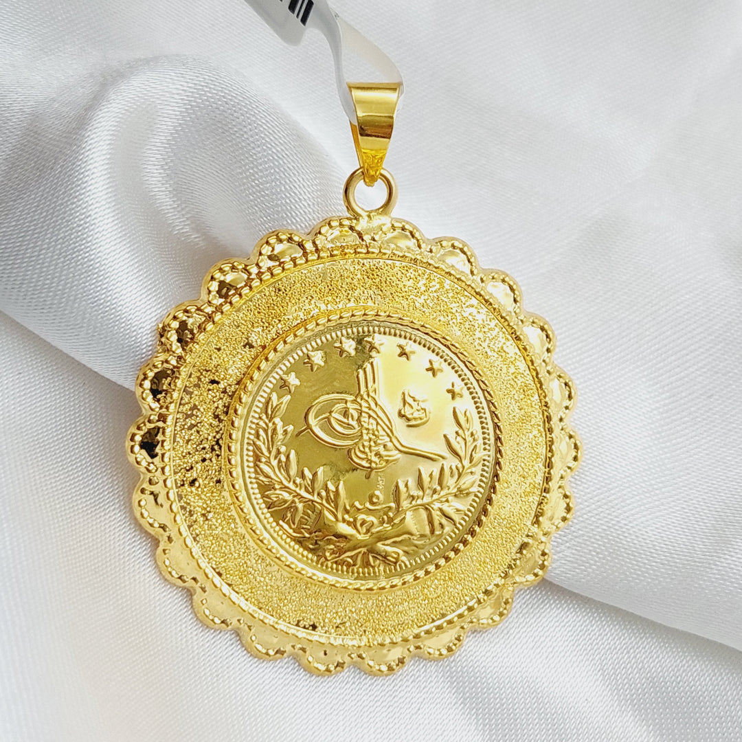 21K Gold Lira Rashadi Pendant by Saeed Jewelry - Image 1