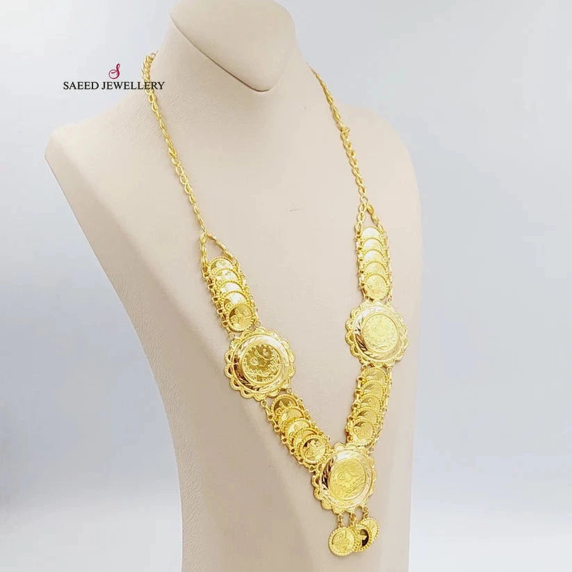 21K Gold Lira Rashadi Shell Necklace by Saeed Jewelry - Image 3