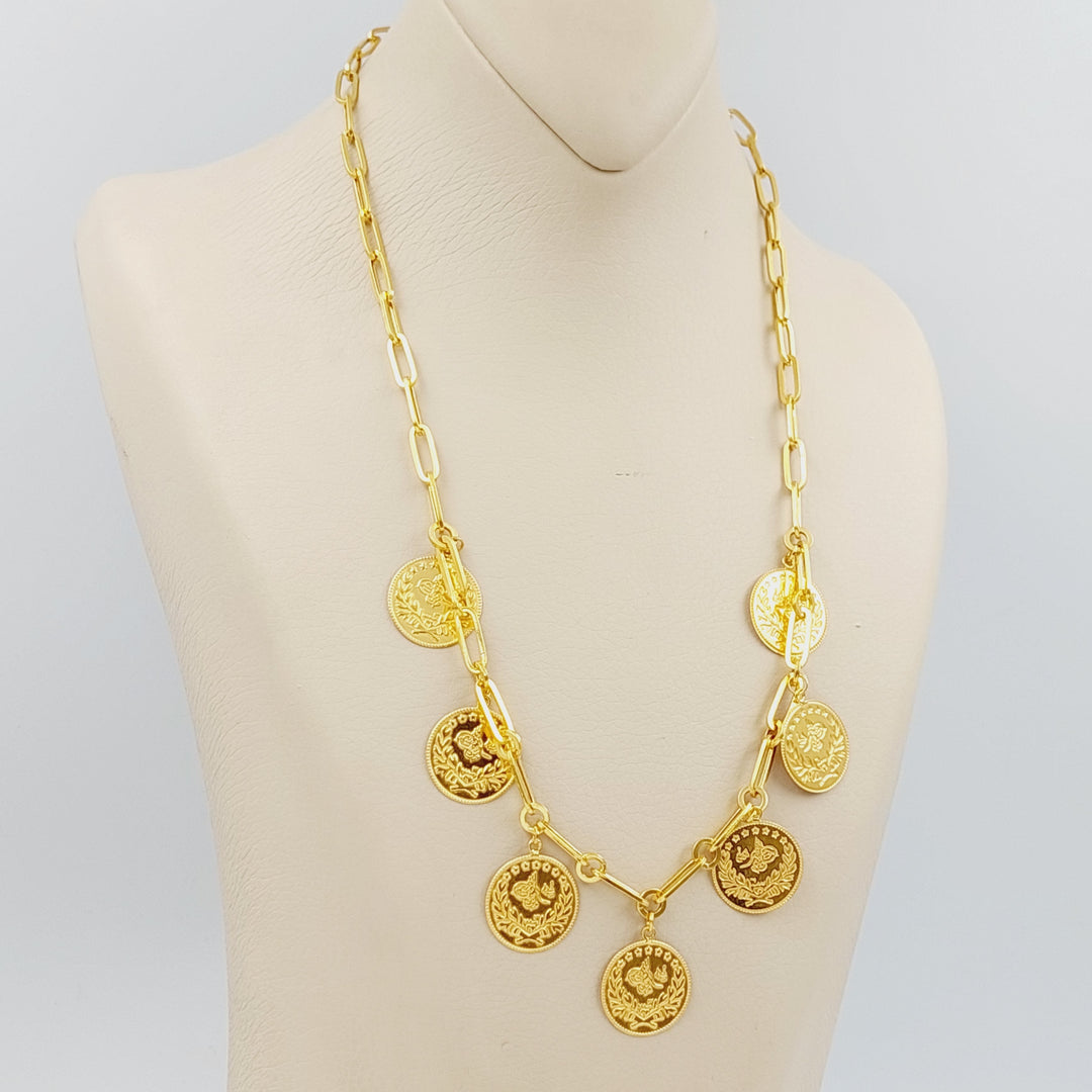 21K Gold Lira Rashadi Shell Necklace by Saeed Jewelry - Image 3