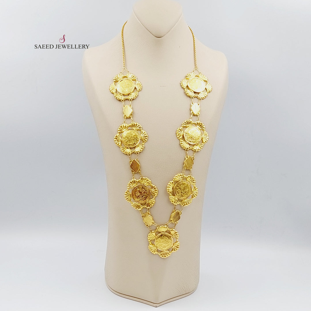 21K Gold Lira Rashadi Shell Necklace by Saeed Jewelry - Image 3