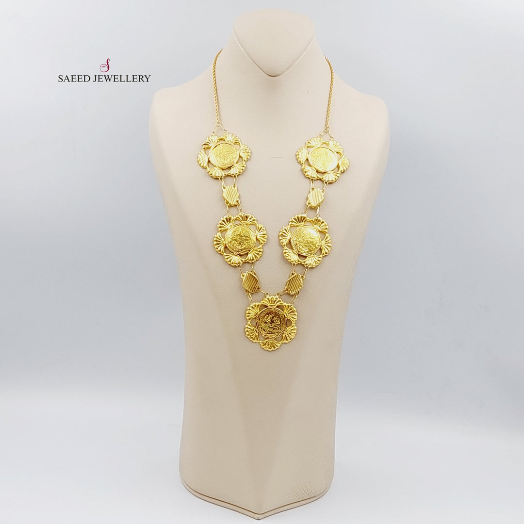 21K Gold Lira Rashadi Shell Necklace by Saeed Jewelry - Image 3