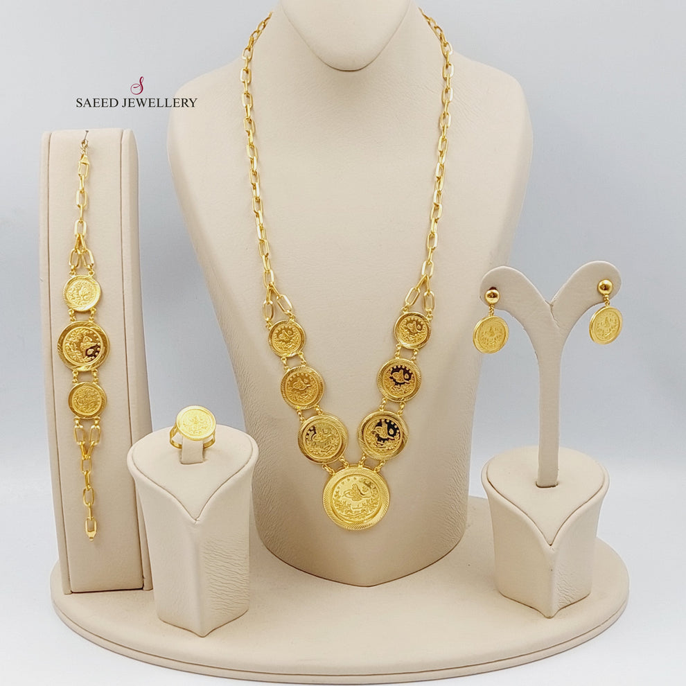 21K Gold Lira Rashadi's sets 4 pieces by Saeed Jewelry - Image 2