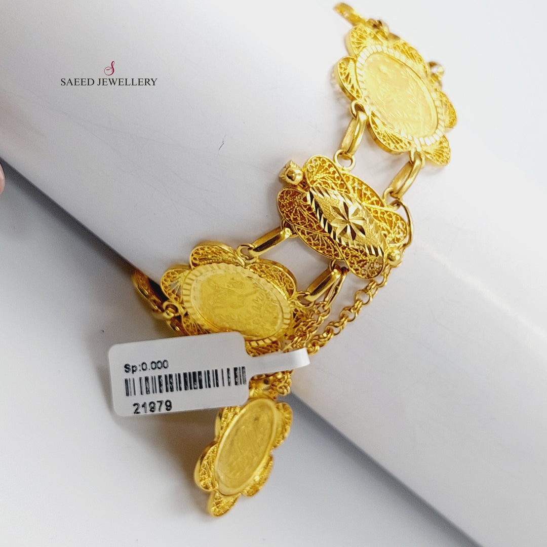 21K Gold Lirat Rashadi Bracelet by Saeed Jewelry - Image 4