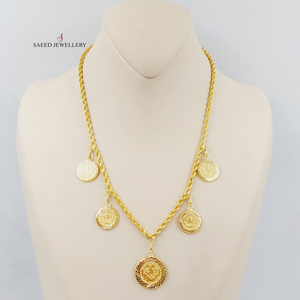 21K Gold Lirat Rashadi Necklace by Saeed Jewelry - Image 2